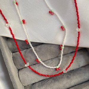 گردنبند تابستونی قرمز