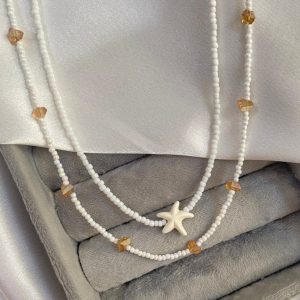 گردنبند تابستونی سفید